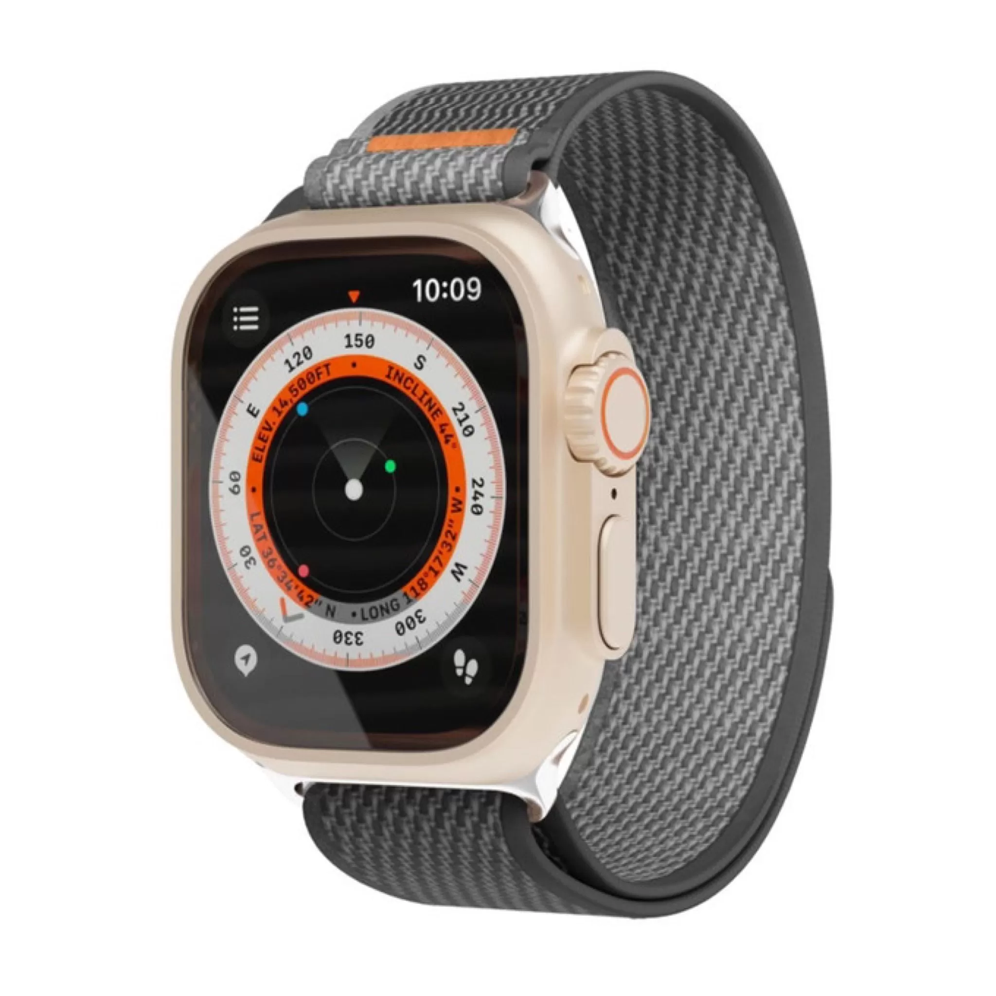 Ремешок Trail Band "vlp" для Apple Watch 49/45/44/42mm, черный - серый