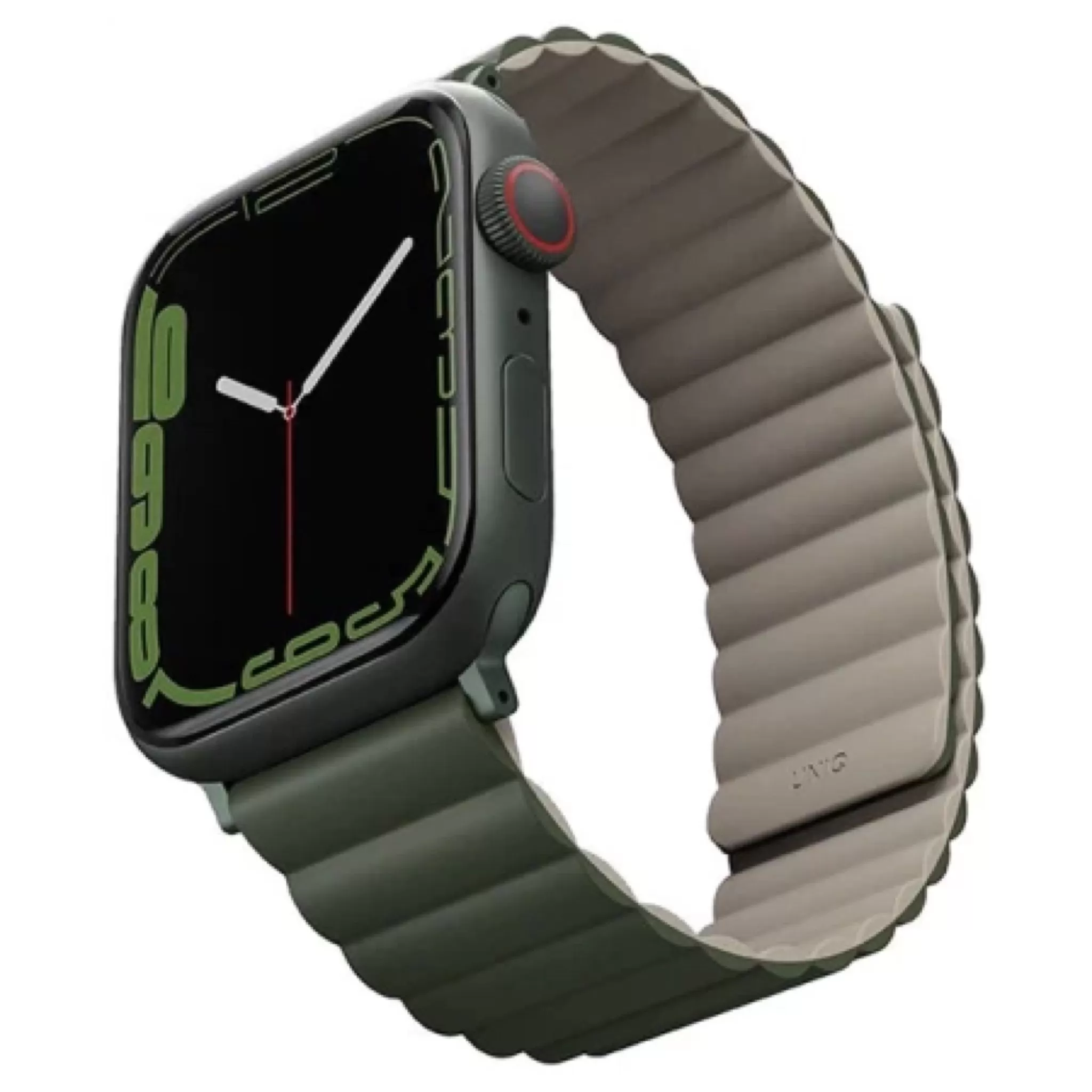 Ремешок Uniq Revix для Apple Watch 49/45/44/42mm, зеленый/серый