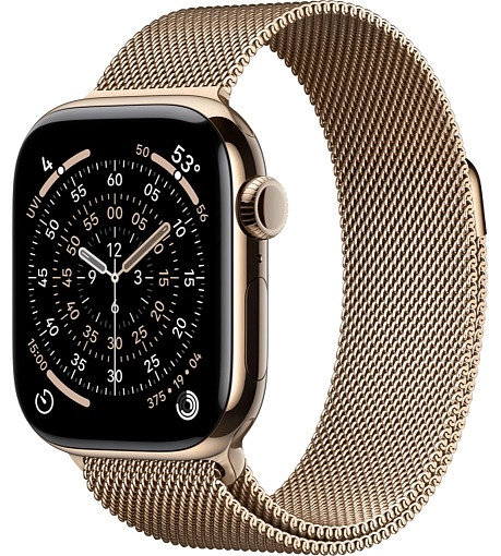 Apple Watch Series 11 46 мм, титановый золотой