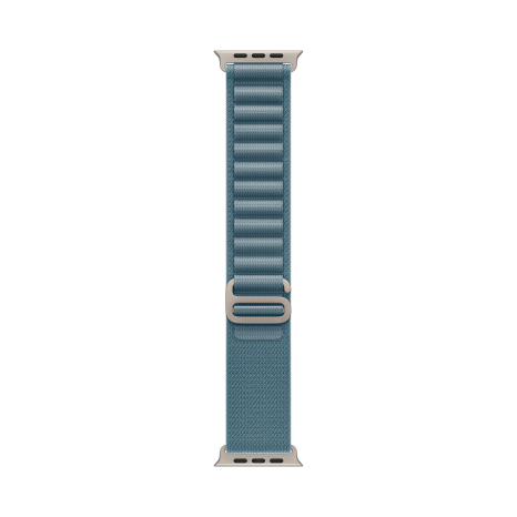 Apple Watch Ultra 3 49 мм, корпус из натурального титана, ремешок Alpine нежно-голубого цвета, размер M