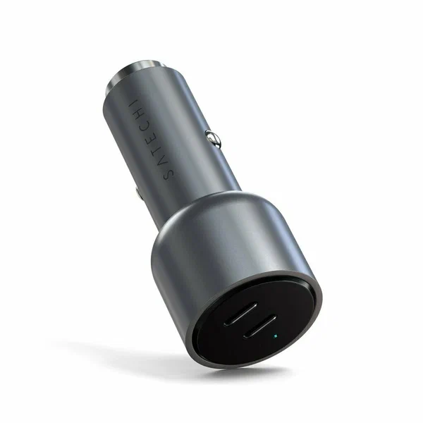 Автомобильное зарядное устройство Satechi 40W Dual USB-C, серый